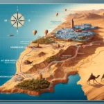 Best Places to Visit in Morocco, Marrakech, Fes, Chefchaouen, The Sahara Desert, Essaouira, Casablanca, The Atlas Mountains, Ouarzazate, Meknes , Morocco Map