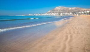 Agadir beach on the Atlantic African coast