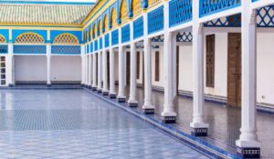 Interior of the Bahia Palace in Marrakech Morocco