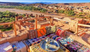 Morocco, terrace for tourists