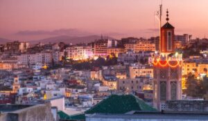 Sunset view from the kasbah in Tangier, Morocco