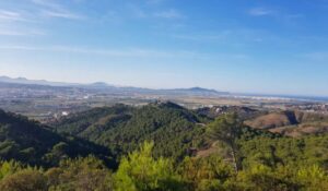 A natural view of the Moroccan city of Tetouan landscape, with the Rif Mountains in the background