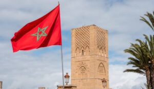 Iconic Hassan tower in the center of Rabat