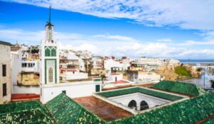 Beautiful panorama of old medina in Tangier