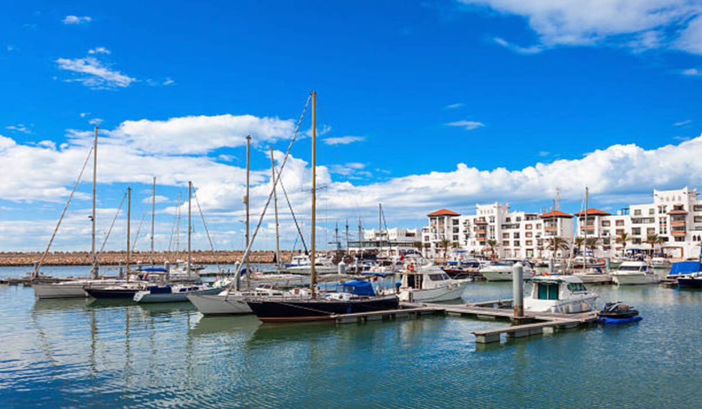 Boats at the Marina harbour in Agadir.