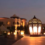 An arabesque lantern lamp Symbol of Ramadan times in Morocco